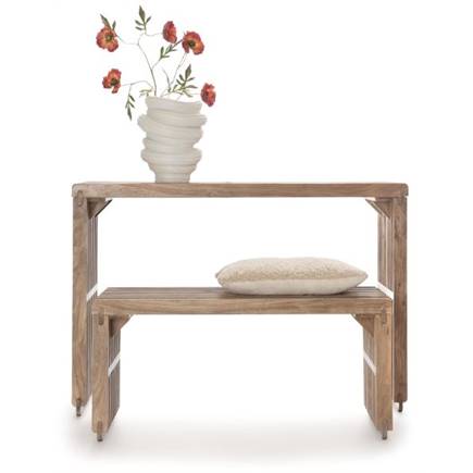 Coco Maison Lino bankje 96cm Bruin